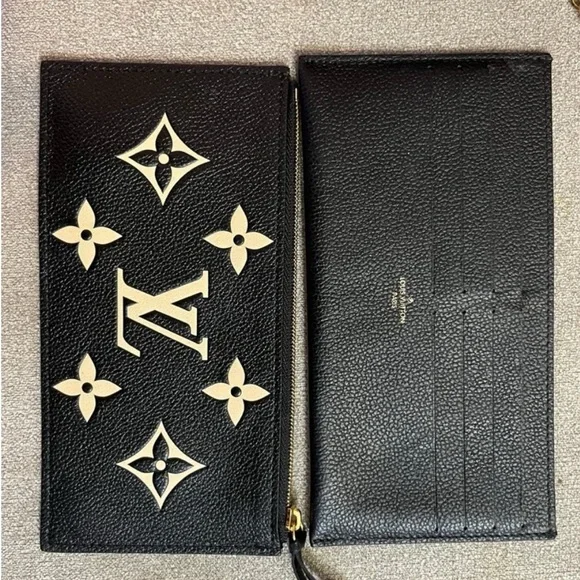 Louis Vuitton Black Felicie Pochette Bicolor Monogram Giant Empreinte - Picture 9 of 11